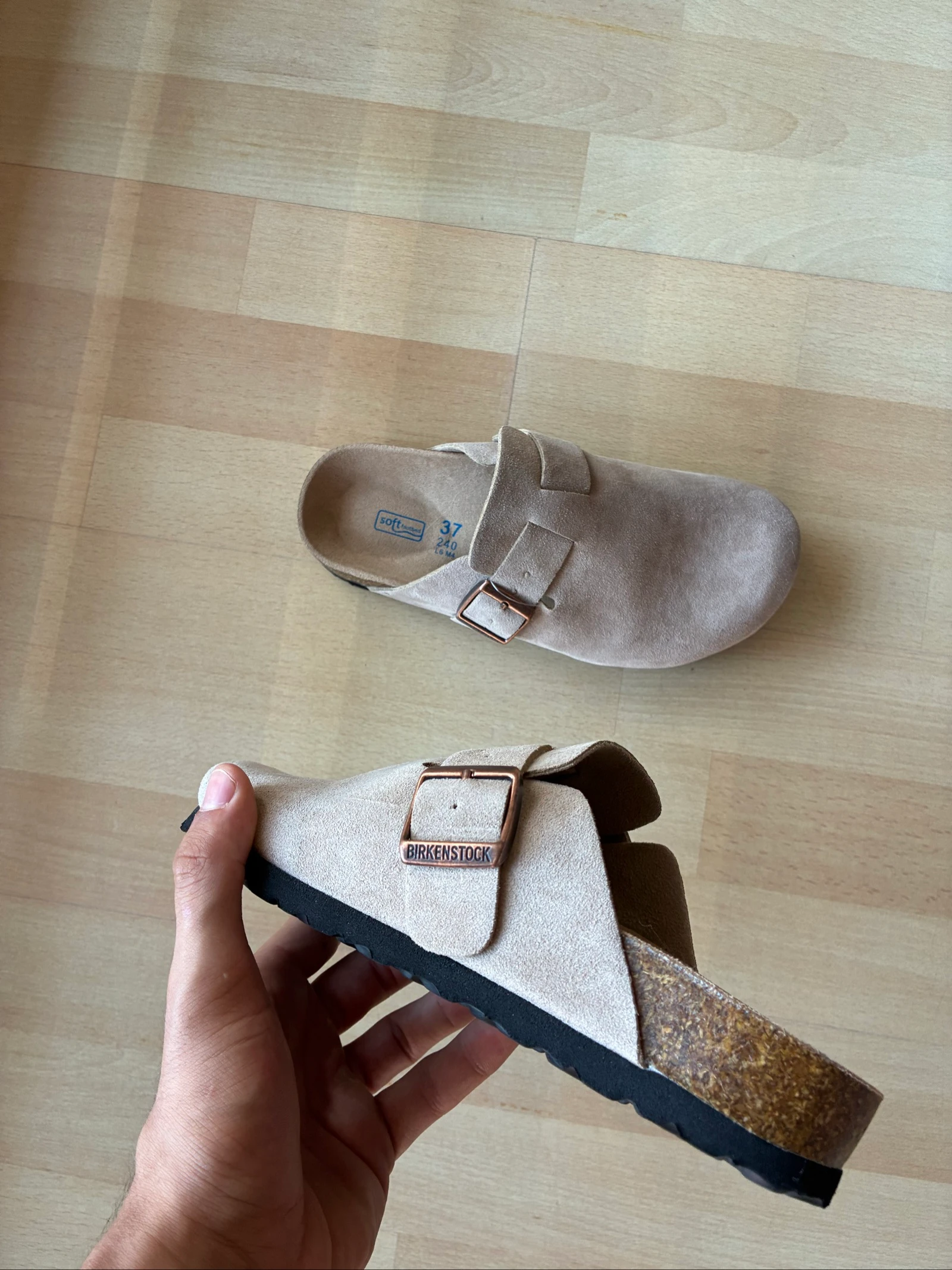 Zuecos Birkenstock Boston Cinza 37 – photo 2